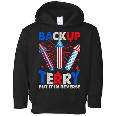 Fouth 4th Of July Back Up Terry Put It In Reverse Toddler Hoodie