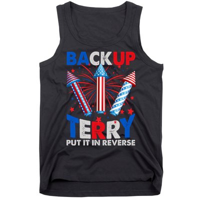 Fouth 4th Of July Back Up Terry Put It In Reverse Tank Top