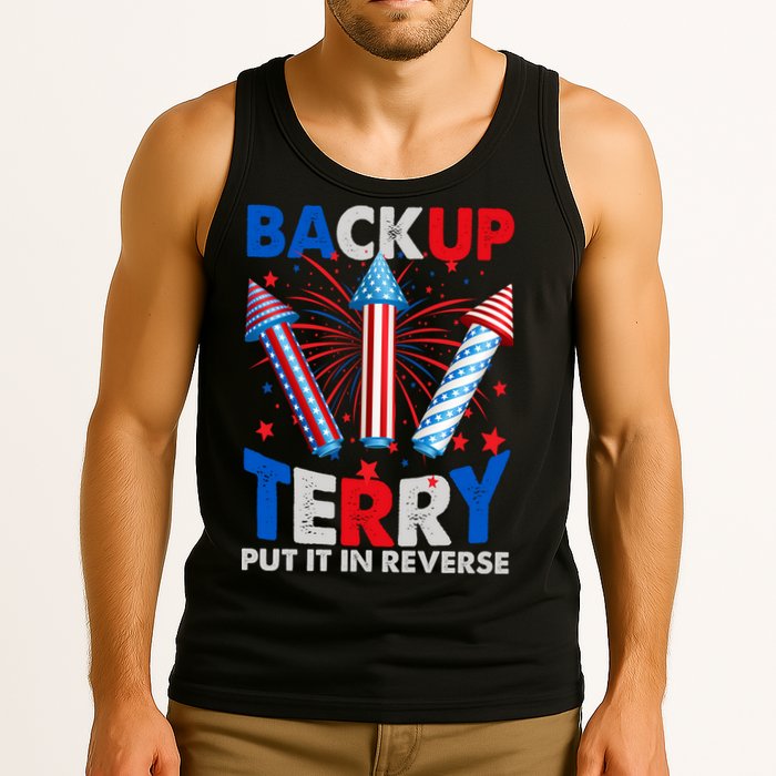 Fouth 4th Of July Back Up Terry Put It In Reverse Tank Top