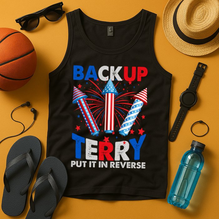 Fouth 4th Of July Back Up Terry Put It In Reverse Tank Top