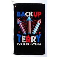 Fouth 4th Of July Back Up Terry Put It In Reverse Golf Towel