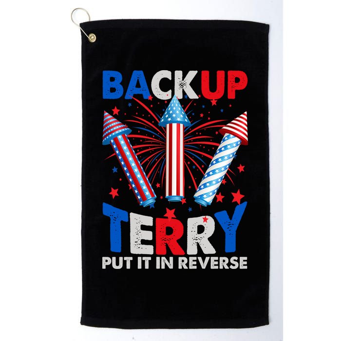 Fouth 4th Of July Back Up Terry Put It In Reverse Golf Towel