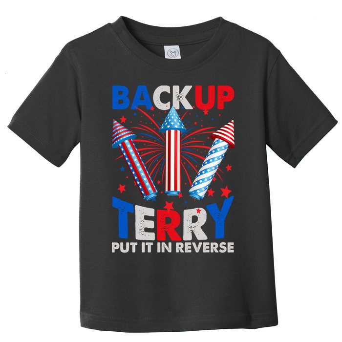 Fouth 4th Of July Back Up Terry Put It In Reverse Toddler T-Shirt