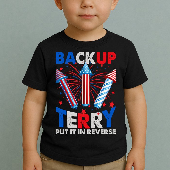 Fouth 4th Of July Back Up Terry Put It In Reverse Toddler T-Shirt