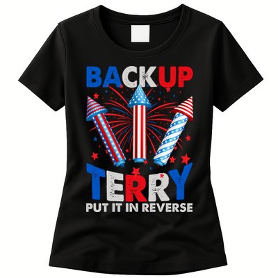 Fouth 4th Of July Back Up Terry Put It In Reverse Women's T-Shirt