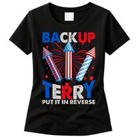 Fouth 4th Of July Back Up Terry Put It In Reverse Womens T-Shirt