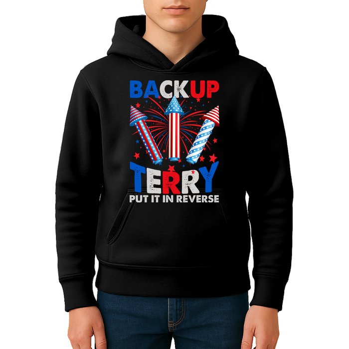 Fouth 4th Of July Back Up Terry Put It In Reverse Kids Hoodie