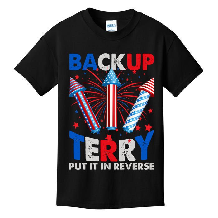 Fouth 4th Of July Back Up Terry Put It In Reverse Kids T-Shirt
