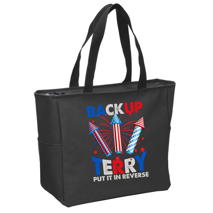 Fouth 4th Of July Back Up Terry Put It In Reverse Zip Tote Bag