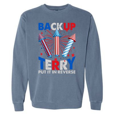 Fouth 4th Of July Back Up Terry Put It In Reverse Garment-Dyed Sweatshirt