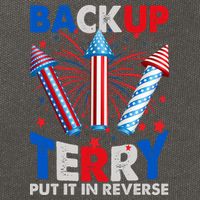 Fouth 4th Of July Back Up Terry Put It In Reverse Cotton Canvas Backpack