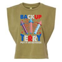 Fouth 4th Of July Back Up Terry Put It In Reverse Garment-Dyed Women's Muscle Tee