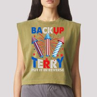 Fouth 4th Of July Back Up Terry Put It In Reverse Garment-Dyed Women's Muscle Tee