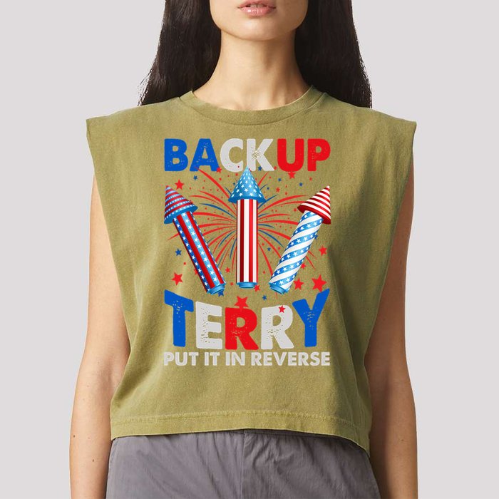 Fouth 4th Of July Back Up Terry Put It In Reverse Garment-Dyed Women's Muscle Tee