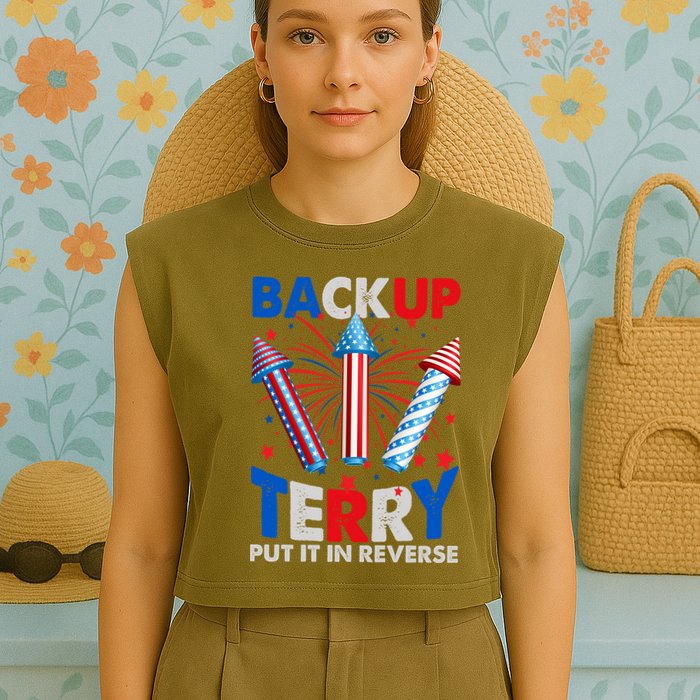 Fouth 4th Of July Back Up Terry Put It In Reverse Garment-Dyed Women's Muscle Tee