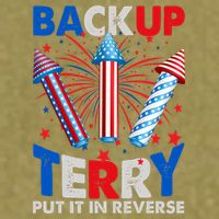 Fouth 4th Of July Back Up Terry Put It In Reverse Garment-Dyed Women's Muscle Tee