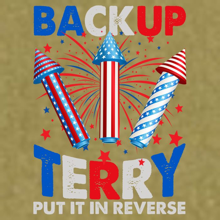 Fouth 4th Of July Back Up Terry Put It In Reverse Garment-Dyed Women's Muscle Tee