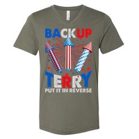 Fouth 4th Of July Back Up Terry Put It In Reverse V-Neck T-Shirt