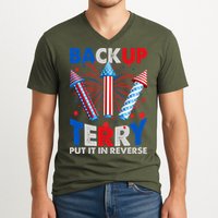 Fouth 4th Of July Back Up Terry Put It In Reverse V-Neck T-Shirt