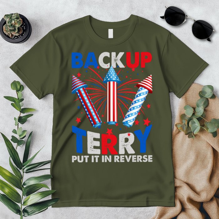 Fouth 4th Of July Back Up Terry Put It In Reverse Premium T-Shirt