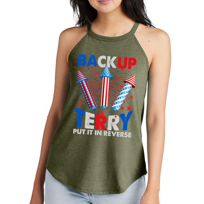 Fouth 4th Of July Back Up Terry Put It In Reverse Women's Perfect Tri Rocker Tank