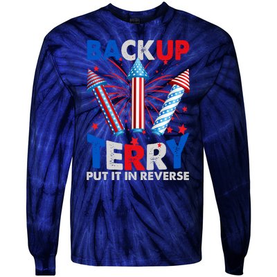 Fouth 4th Of July Back Up Terry Put It In Reverse Tie-Dye Long Sleeve Shirt