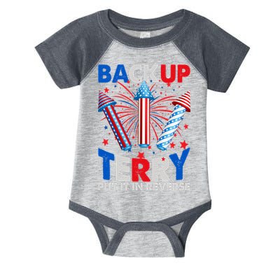 Fouth 4th Of July Back Up Terry Put It In Reverse Infant Baby Jersey Bodysuit