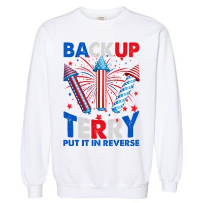 Fouth 4th Of July Back Up Terry Put It In Reverse Garment-Dyed Sweatshirt