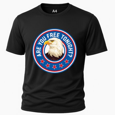 Funny 4th Of July Bald Eagle Are You Free Tonight Usa Performance Shirt