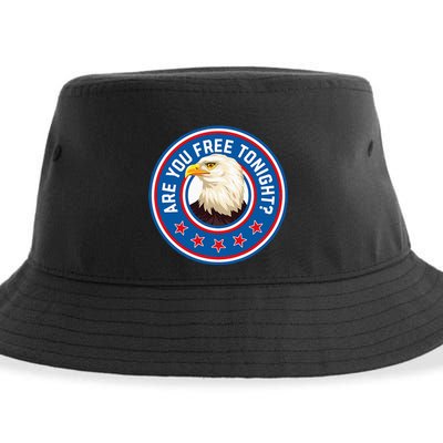 Funny 4th Of July Bald Eagle Are You Free Tonight Usa Sustainable Bucket Hat