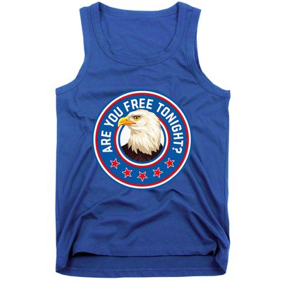 Funny 4th Of July Bald Eagle Are You Free Tonight Usa Tank Top