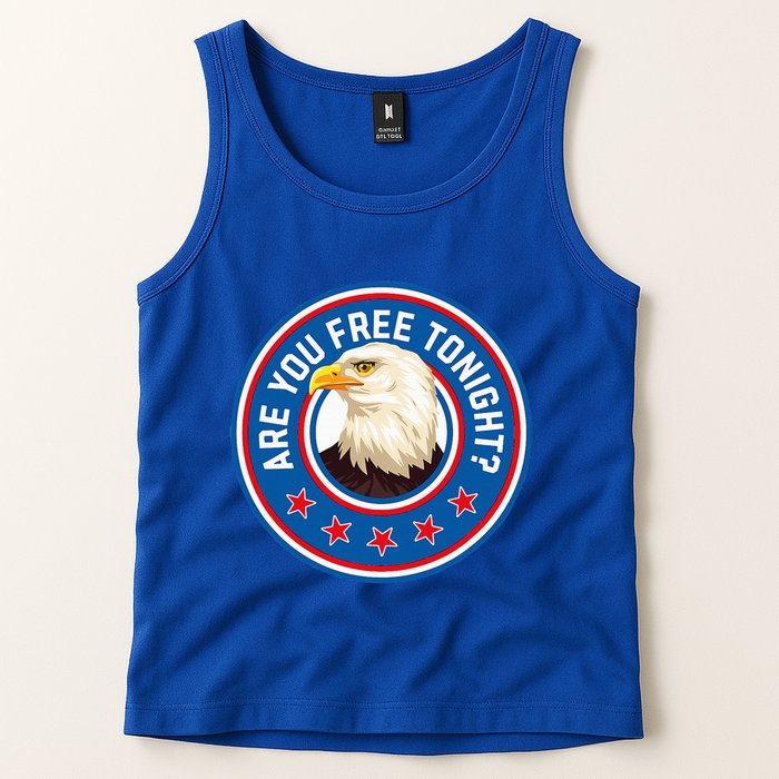 Funny 4th Of July Bald Eagle Are You Free Tonight Usa Tank Top