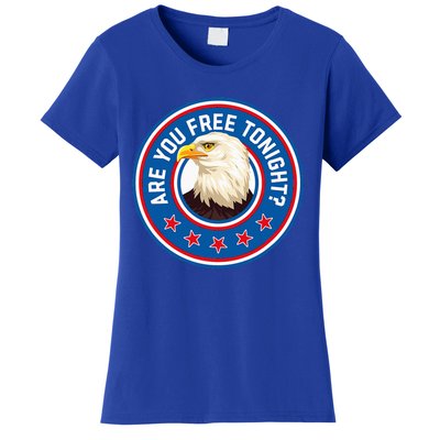 Funny 4th Of July Bald Eagle Are You Free Tonight Usa Women's T-Shirt