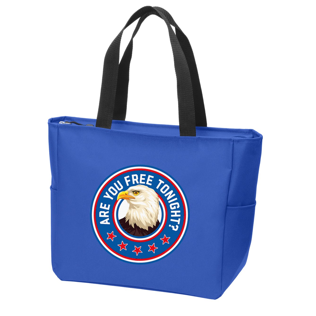Funny 4th Of July Bald Eagle Are You Free Tonight Usa Zip Tote Bag