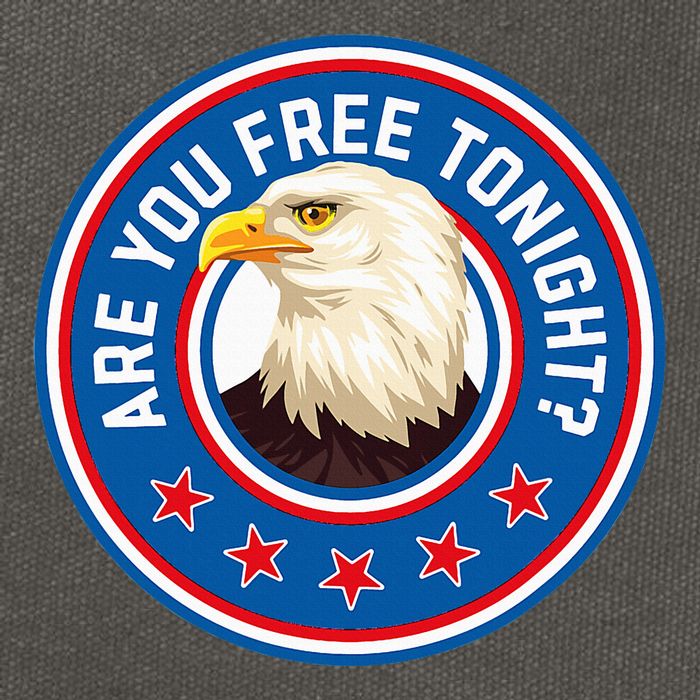 Funny 4th Of July Bald Eagle Are You Free Tonight Usa Cotton Canvas Backpack