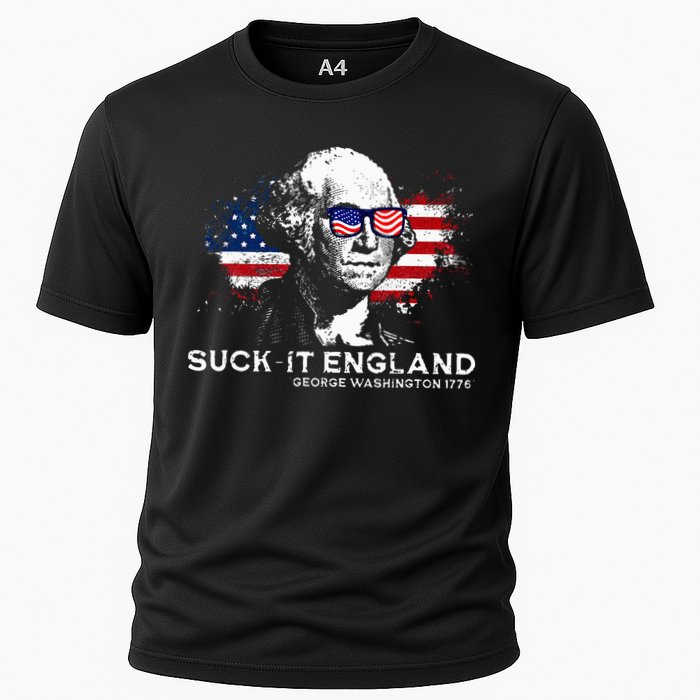 Funny 4th Of July George Washington 1776 Suck It England Cooling Performance Crew T-Shirt