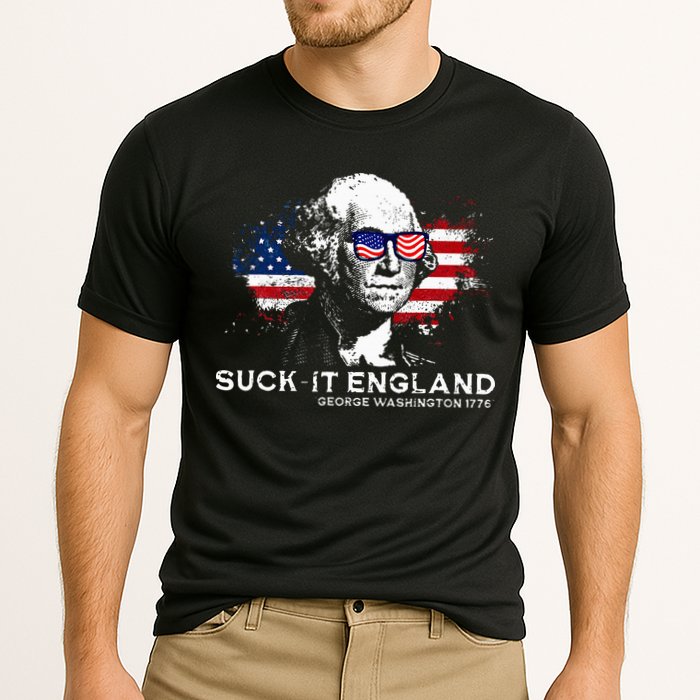 Funny 4th Of July George Washington 1776 Suck It England Cooling Performance Crew T-Shirt