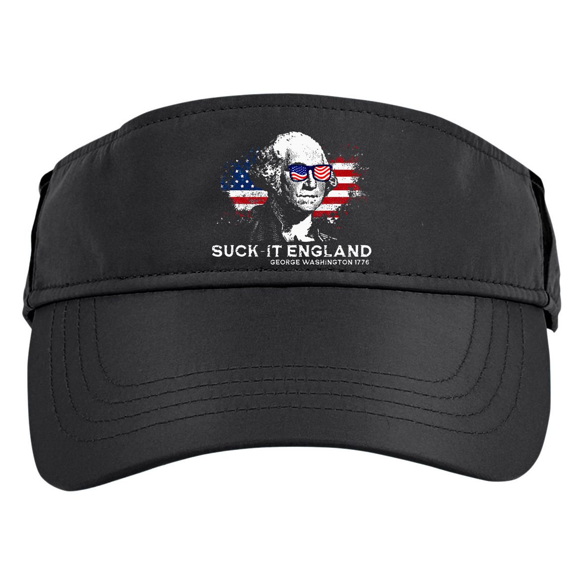 Funny 4th Of July George Washington 1776 Suck It England Adult Drive Performance Visor