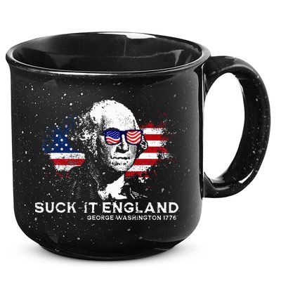 Funny 4th Of July George Washington 1776 Suck It England 15oz Campfire Ceramic Mug