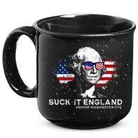 Funny 4th Of July George Washington 1776 Suck It England 15oz Campfire Ceramic Mug