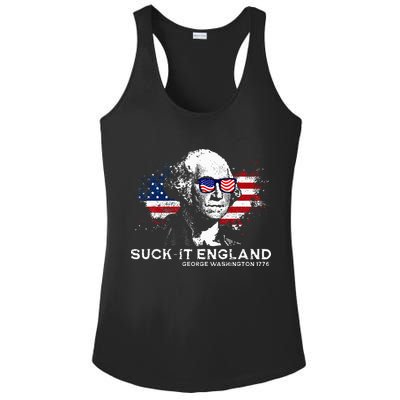Funny 4th Of July George Washington 1776 Suck It England Ladies PosiCharge Competitor Racerback Tank