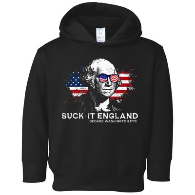 Funny 4th Of July George Washington 1776 Suck It England Toddler Hoodie