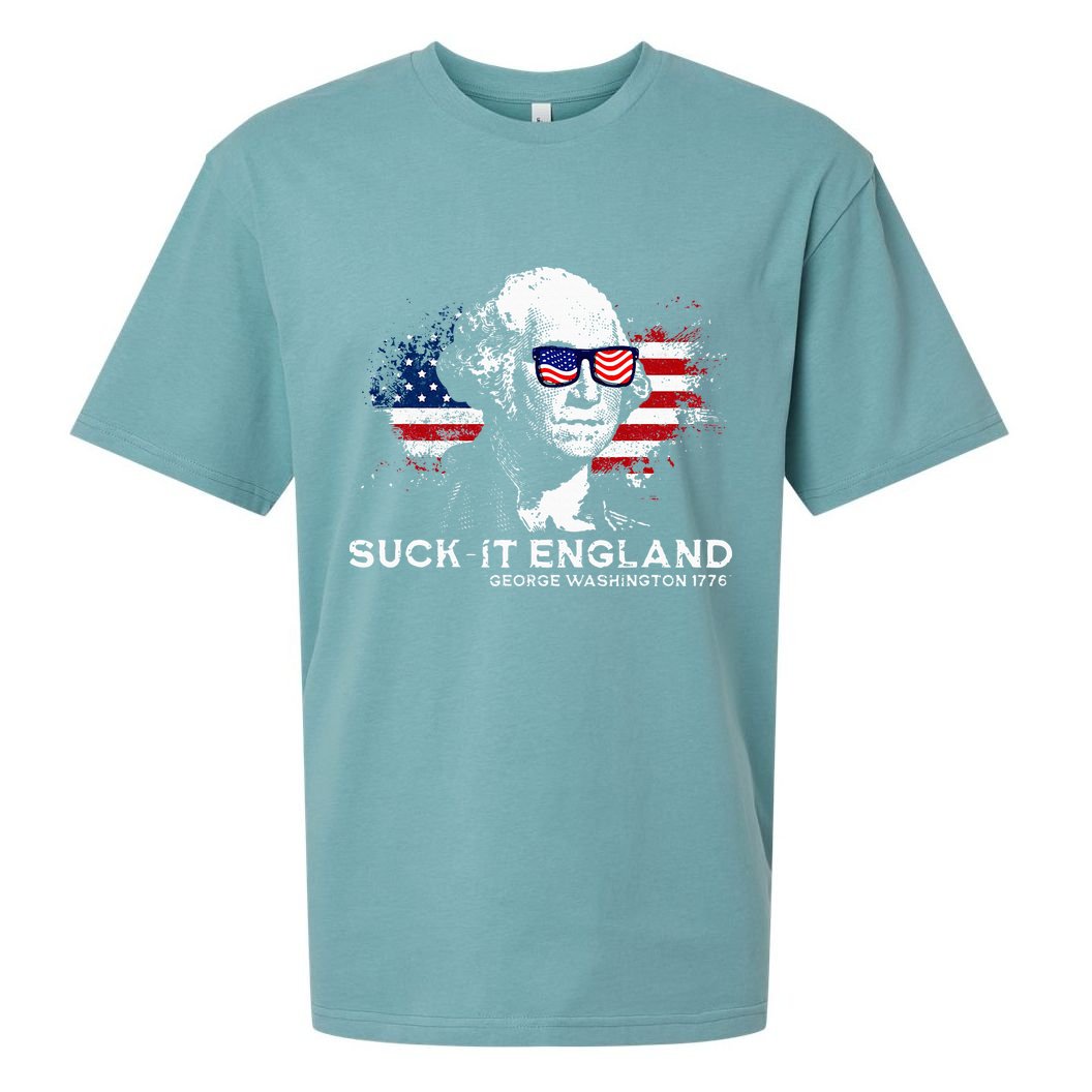 Funny 4th Of July George Washington 1776 Suck It England Sueded Cloud Jersey T-Shirt