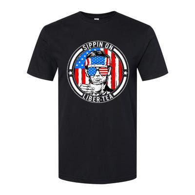 Funny 4th Of July Sippin On Libertea Liberty Usa Flag Softstyle® CVC T-Shirt