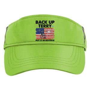 Fourth 4th Of July Back Up Terry Put It In Reverse USA Flag Adult Drive Performance Visor