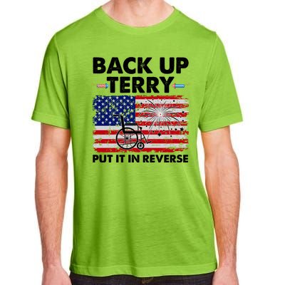 Fourth 4th Of July Back Up Terry Put It In Reverse USA Flag Adult ChromaSoft Performance T-Shirt