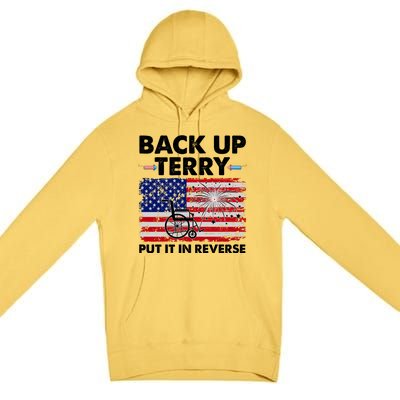 Fourth 4th Of July Back Up Terry Put It In Reverse USA Flag Premium Pullover Hoodie