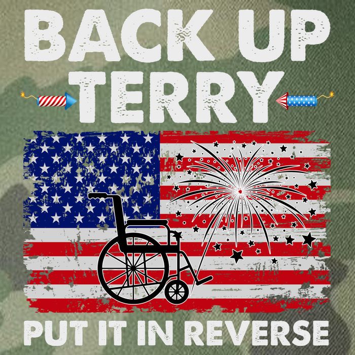 Fourth 4th Of July Back Up Terry Put It In Reverse USA Flag Legacy Tie Dye Trucker Hat