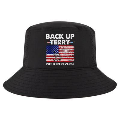 Fourth 4th Of July Back Up Terry Put It In Reverse USA Flag Cool Comfort Performance Bucket Hat