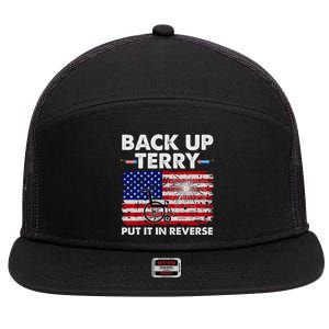 Fourth 4th Of July Back Up Terry Put It In Reverse USA Flag 7 Panel Mesh Trucker Snapback Hat